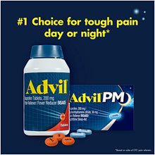 Load image into Gallery viewer, Advil Pain Reliever and Fever Reducer, Ibuprofen 200mg for Pain Relief - 300 Count, Advil PM Pain Reliever and Nighttime Sleep Aid, Ibuprofen for Pain Relief and Diphenhydramine Citrate - 20 Count
