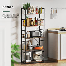 Load image into Gallery viewer, FURNINXS 5 Tier Bookshelf Tall Wood Bookcase Rustic Storage Shelves Organizer Standing Shelving Unit for Bedroom, Office, Kitchen, Living Room, 63 inch