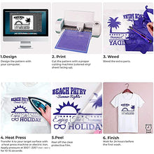 Load image into Gallery viewer, Lvoess HTV Heat Transfer Vinyl Bundle, 66 Pack 12" x 10" Iron on Vinyl Sheets with 3 Pcs Weeding Tools Set, Easy Cut & Weed, for Heat Press Design T-Shirts, Silhouette Cameo or Heat Press Machine