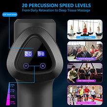 Load image into Gallery viewer, FIT KING Massage Gun Deep Tissue Percussion Muscle Massage Gun for Athletes to Relieve Soreness and Fast Recovery LCD Touch Screen 6 Massage Heads 20 Speed Levels FT-025G