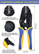 Load image into Gallery viewer, haisstronica Crimping Tool For Heat Shrink Connectors-AWG 22-10 Ratchet Wire Terminal Crimper-Ratcheting Crimper Tools-Available For Insulated Nylon Connectors and Electrical Wire Connectors HS-8327
