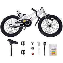 Load image into Gallery viewer, RoyalBaby Kids Bike Boys Girls Freestyle BMX Bicycle With Kickstand Gifts for Children Bikes 18 Inch White