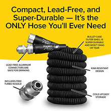 Load image into Gallery viewer, Pocket Hose Original Silver Bullet Water Hose by BulbHead - Expandable Garden Hose That Grows with Lead-Free Aluminum Connectors - Safe Drinking Water Hose (100 Feet)
