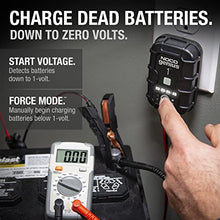 Load image into Gallery viewer, NOCO GENIUS1, 1-Amp Fully-Automatic Smart Charger, 6V and 12V Portable Battery Charger, Battery Maintainer, Trickle Charger, and Battery Desulfator with Temperature Compensation