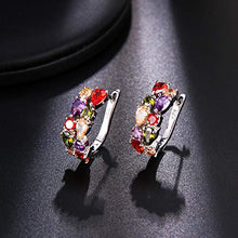 Load image into Gallery viewer, Women Gemstone Earrings Peridot Garnet Amethyst Morganite Fashion Jewelry (Clip-on Earrings)