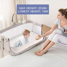 Load image into Gallery viewer, Baby Bassinet,RONBEI Bedside Sleeper Baby Bed Cribs,Baby Bed to Bed, Newborn Baby Crib,Adjustable Portable Bed for Infant/Baby Boy/Baby Girl (Bassinet)