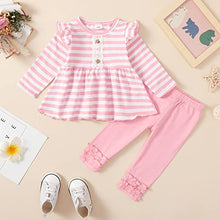 Load image into Gallery viewer, 2T Girl Clothes 3T Toddler Girl Clothes Ruffle Long Sleeve Shirt Solid Pants Toddler Cute Outfits 2 3 Year Old Girl Clothes