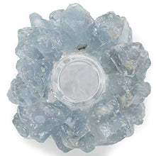 Load image into Gallery viewer, KALIFANO Luxury Glass and Celestite Crystal Diffuser with Decorative Selenite Reeds - Premium Fragrance/Aroma Diffuser Bottle with Healing Effects (Essential Oils Not Included)