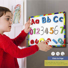 Load image into Gallery viewer, Lined Magnetic Dry Erase Board for Kids with 6 Markers, Premium Double-Sided Dry Erase Lapboard for Learning Writing and Drawing – Stick to Fridge – 9 X 12 Inch Small White Board for Kids with Eraser