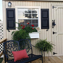 Load image into Gallery viewer, Ekena Millwork LP2S12X03500BL Lifetime Vinyl Standard Shutter (Per Pair), 12"W x 35"H, Black