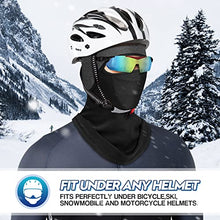 Load image into Gallery viewer, Lauzq Helmet Liner Beanie with Mask,Cycling Fleece Winter Hat Skull Cap Thermal Headwear Ear Warmer,Gray-A