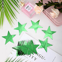 Load image into Gallery viewer, 130 Feet Glitter Star Paper Garland Banner Hanging Decoration for Graduation Class of 2022 Congrats Grad Wedding Birthday Festival Party Decoration (Green)