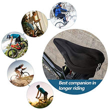 Load image into Gallery viewer, Mountain Bike Seat Cushion Cover Extra Soft Gel Bicycle Seat Cover, Soft Silicone Padded Bike Saddle Cover, Anti-Slip Bicycle Seat Cushion Spinning with Waterpoof&Dust Resistant Cover Outdoor Cycling
