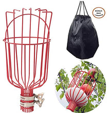 Load image into Gallery viewer, COCONUT Fruit Picker Tool, Fruit Picker with Basket and Pole Easy to Assemble & Use Fruits Catcher Tree Picker for Getting Fruits(5ft)