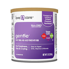 Load image into Gallery viewer, Love & Care Gentle Infant Formula Milk-Based Powder with Iron, 12 Ounce (Pack of 6)