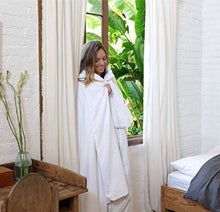 Load image into Gallery viewer, Baloo Removable Duvet Cover for Weighted Blankets - Soft, Premium, Breathable French Linen in White Color (60 x 80 Inches)