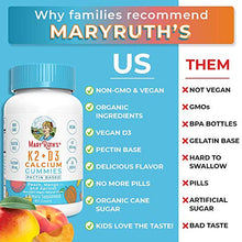 Load image into Gallery viewer, Vitamin D3, K2 Calcium Gummies by MaryRuth's, Plant Based, Non-GMO, Gluten Free for Men, Women & Kids, 2 Month Supply (60 Gummies)