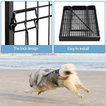 Load image into Gallery viewer, YAHEETECH 40-inch 16 Panel Dog Playpen - Heavy Duty Foldable Metal Pets Playpen Dog Exercise Pen Barrier Kennel with Door Portable Cat Duck Chicken Puppy Fence Outdoor & Indoor Black