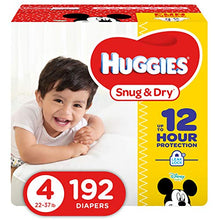 Load image into Gallery viewer, HUGGIES Snug & Dry Diapers, Size 4, 192Count (Packaging May Vary)