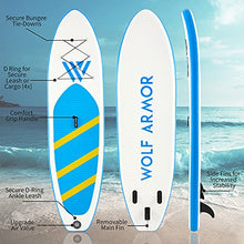 Load image into Gallery viewer, Paddle Board Inflatable Stand Up Paddleboard with SUP Accessories, Waterproof Backpack, Adjustable Paddle, Removable Fin, Non-Slip Deck, Safety Ankle Leash, Hand Pump, Standing Boat for Youth & Adult