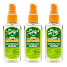 Load image into Gallery viewer, Murphy's Naturals Lemon Eucalyptus Oil Insect Repellent Spray | DEET Free | Plant Based, All Natural Ingredients | Mosquito and Tick Repellent | 2 Ounce Pump Spray | 3 Pack