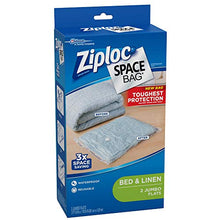 Load image into Gallery viewer, Ziploc Reusable Clothes Storage Bags, 2 Jumbo Vacuum Seal Storage Bags, Space Bags