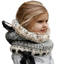 Load image into Gallery viewer, Kids Knitted Hat Autumn Winter Cute Children’s Fox Cat Wool Hat Hand-Woven Warm Earmuffs Cape Caps Unisex (Gray)