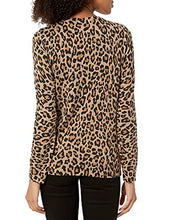 Load image into Gallery viewer, Amazon Essentials Women's Long-Sleeve Lightweight Crewneck Sweater (Available in Plus Size), Camel Heather, Animal Print, Medium