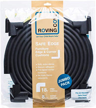 Load image into Gallery viewer, Roving Cove Baby Safety Edge Corner Guards, Child Proofing Furniture Bumper, Table Protectors, 3M Pre-Taped Corners, Safe Edge Corner Cushion, 20.4 ft (18 ft Edge + 8 Corners), Onyx Black, Heavy-Duty