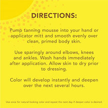 Load image into Gallery viewer, Jergens Natural Glow Instant Sun Body Mousse, Self Tanner for Light Bronze Tan, Sunless Tanning Body Bronzer, Fake Tan for Fair to Medium Skin, 6 Ounce