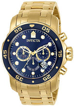 Load image into Gallery viewer, Invicta Men's 0073 Pro Diver Collection Chronograph 18k Gold-Plated Watch with Link Bracelet