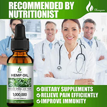 Load image into Gallery viewer, (3 Pack) Organic Hemp Oil for Pain Relief and Inflammation - Helps Anxiety Stress Relief Sleep Aid Relaxation Mood Focus - Made from Hemp Seed Oil Extract - Vegan Drops Tincture - Non-GMO