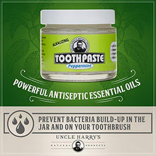 Load image into Gallery viewer, Uncle Harry's Peppermint Remineralizing Toothpaste | Natural Whitening Toothpaste Freshens Breath & Promotes Enamel | Vegan Fluoride Free Toothpaste (4 Pack)