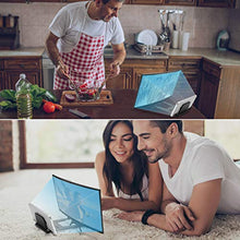 Load image into Gallery viewer, 12'' Curved Screen Magnifier Cell Phone 3D HD Anti-Blue Light Amplifier Projector Screen Enlarger for Movies, Videos, and Gaming, Foldable Phone Stand Compatible with iPhone and Android All Cellphones