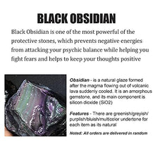 Load image into Gallery viewer, Black Obsidian Protection Crystal Necklace - Genuine Stone Obsidian Healing Crystal Necklace for Men, Trendy and Spiritual Pendant Evil Eye Protection Mens Necklaces for Prosperity and Good Luck