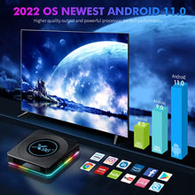 Load image into Gallery viewer, Android TV Box 11.0, X96 X4 Android 11 TV Box 4GB RAM 64GB ROM Amlogic S905X4 Quad-Core 64bits with Wireless Keyboard, 1000M LAN Dual-WiFi 2.4G/5G Android Box with 8K/6K/AV1/3D/USB 3.0/BT 4.2