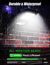 Load image into Gallery viewer, ENGREPO Solar Lights Outdoor, 1000LM 156 LEDs Solar Powered Motion Sensor Light, Security Waterproof Solar Flood Light for Yard, Fence, Garden, Patio, Front Door, Shed, Deck, Path. 4 Pack