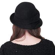 Load image into Gallery viewer, Bellady Women's Elegant Flower Wool Cloche Bucket Bowler Hat,Style2_gray,One Size