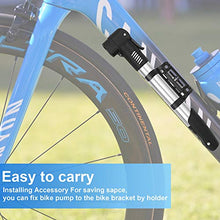 Load image into Gallery viewer, Mini Bike Pump Bicycle Tire Frame Pump 120 PSI High Pressure Portable Bicycle Air Pump Fits Presta & Schrader Floor Bike Tyre Pump for Road Mountain BMX Bikes Sports Balls,Inflatables Items(Silver)