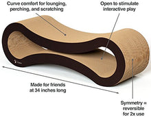 Load image into Gallery viewer, PetFusion Cat Scratcher Lounge - Walnut Brown, 1 Level (PF-CL1)