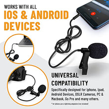 Load image into Gallery viewer, SLINT Lapel Microphone 2 Pack- Clip-On Microphones with Omnidirectional Condenser - Lavalier Lapel Mic Compatible with Android, GoPro, DSLR - Lav Mic for YouTube Recording