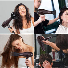 Load image into Gallery viewer, 2000 Watt Hair Dryers, Xpoliman Professional Salon Hair Dryer with AC Motor, Negative Ionic Blow Dryer with Diffuser Concentrator Comb, 2 Speed 3 Heat Settings,Low Noise Long Life Style-Brown/Purple