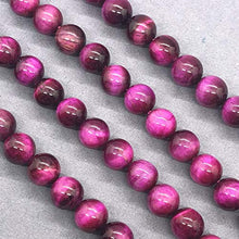 Load image into Gallery viewer, Daiwenwo Rose Tiger Eye Beads 8mm Gemstone Loose Natural Stone Round for Jewelry Making (Rose, 8mm(≈46pcs))