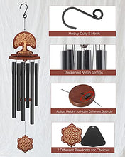 Load image into Gallery viewer, 36” Large Wind Chimes for Outside, ONUEMP Wooden Deep Tone Memorial Wind Chimes for Loss of Loved One Prime , Smpathy / Bereavement / Birthday Gift Windchimes in Memory of a Loved One Mother Father