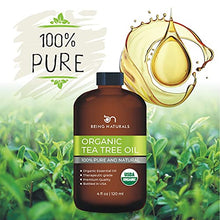 Load image into Gallery viewer, Organic Tea Tree Essential Oil - Huge 4 FL OZ - 100% Pure & Natural – Premium Natural Oil with Glass Dropper (Tea Tree Oil, 4 fl oz)