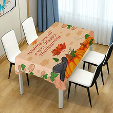 Load image into Gallery viewer, ALAZA Harvest Festival Happy Thanksgiving Day Thanksgiving Tablecloth,Washable Tablecloth,60 x 90 Inch Oblong/Rectangle Tablecloth for Family Dinner,Indoor or Outdoor Parties Etc