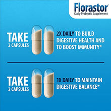 Load image into Gallery viewer, Florastor Daily Probiotic Supplement for Women and Men, Proven to Support Digestive Health, Saccharomyces Boulardii CNCM I-745 (100 Capsules)