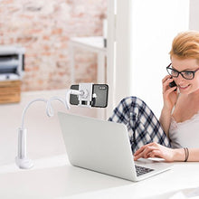 Load image into Gallery viewer, Tryone Gooseneck Phone Holder, Flexible Long Arm Mount Stand Compatible with Smartphones, Max Width 3in, Overall Length 27.5in(White)