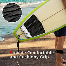 Load image into Gallery viewer, Abahub 3 Piece EVA Surfboard Deck Traction Pads with Kicker for Stomp Skimboards, Surf Boards, Funboard, Fish Board, White