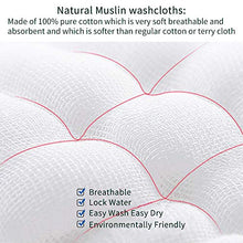 Load image into Gallery viewer, Baby Muslin Burp-Cloths 4 Pack 6 Layers HOPAI Natural Organic Cotton Baby Wipes are Absorbent and Soft for Sensitive Skin